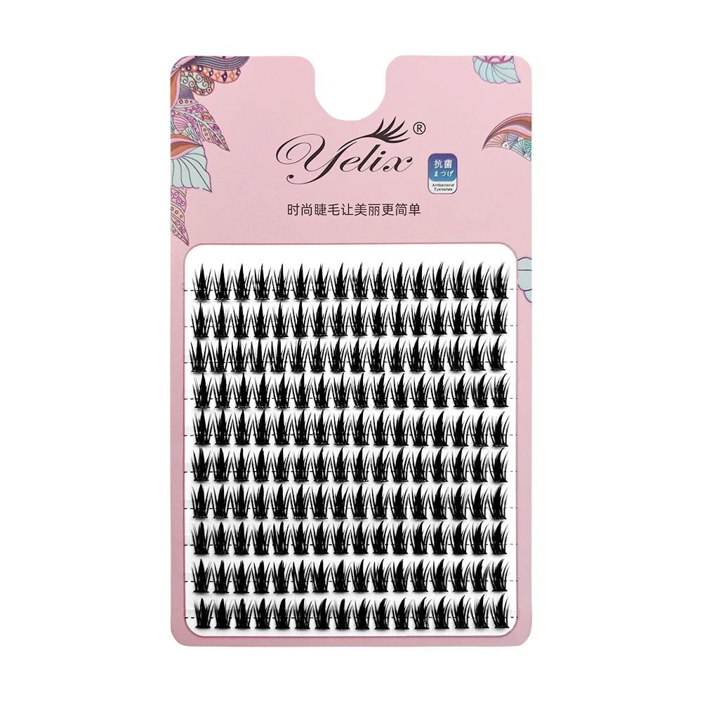 Yelix 160 clusters anime lashes Cosplay lash clusters wispy japanese makeup spikes eyelashes strands eyelash
