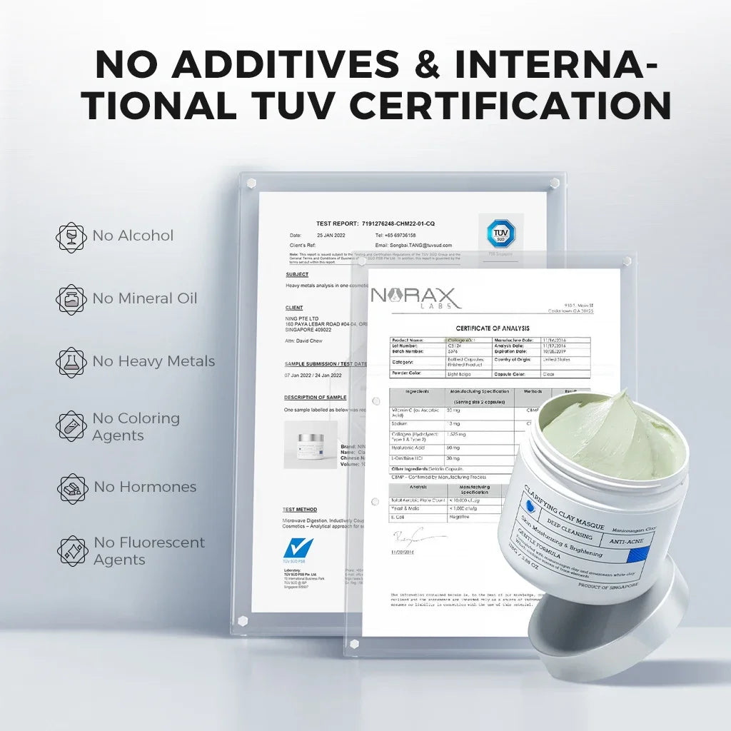 NING CLARIFYING CLAY MASQUE DEEP CLEANSE, OIL CONTROL, PORES MINIMIZATION