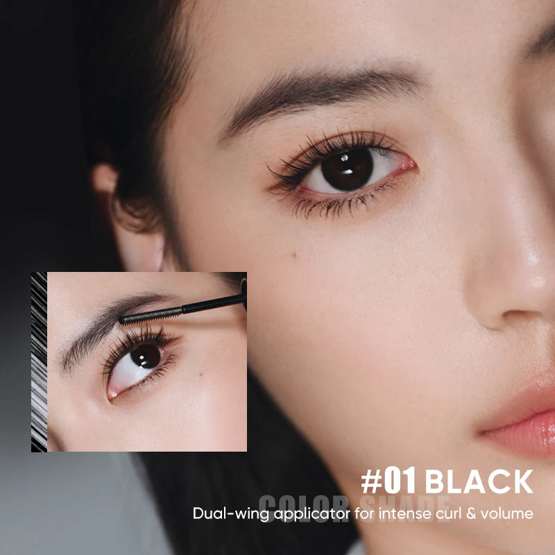 JUDYDOLL Dual-Wing Serum Mascara and Lash Primer, Waterproof, Lengthening, Curling, Sweatproof, Smudge-proof, Quick-Drying