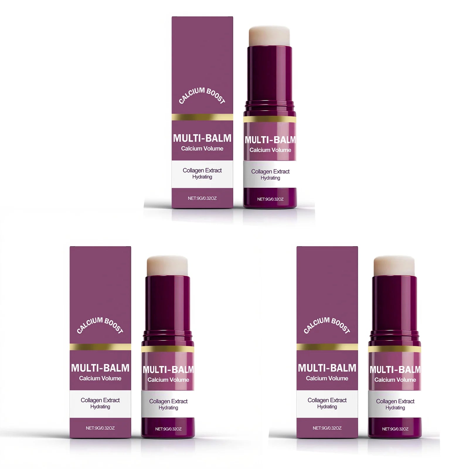 Anti-Aging Balm Calcium Solid Cream Stick Deep Moisturizing Repair Balm for Face Reduce Wrinkles Soothes Dry Skin Daily Skincare